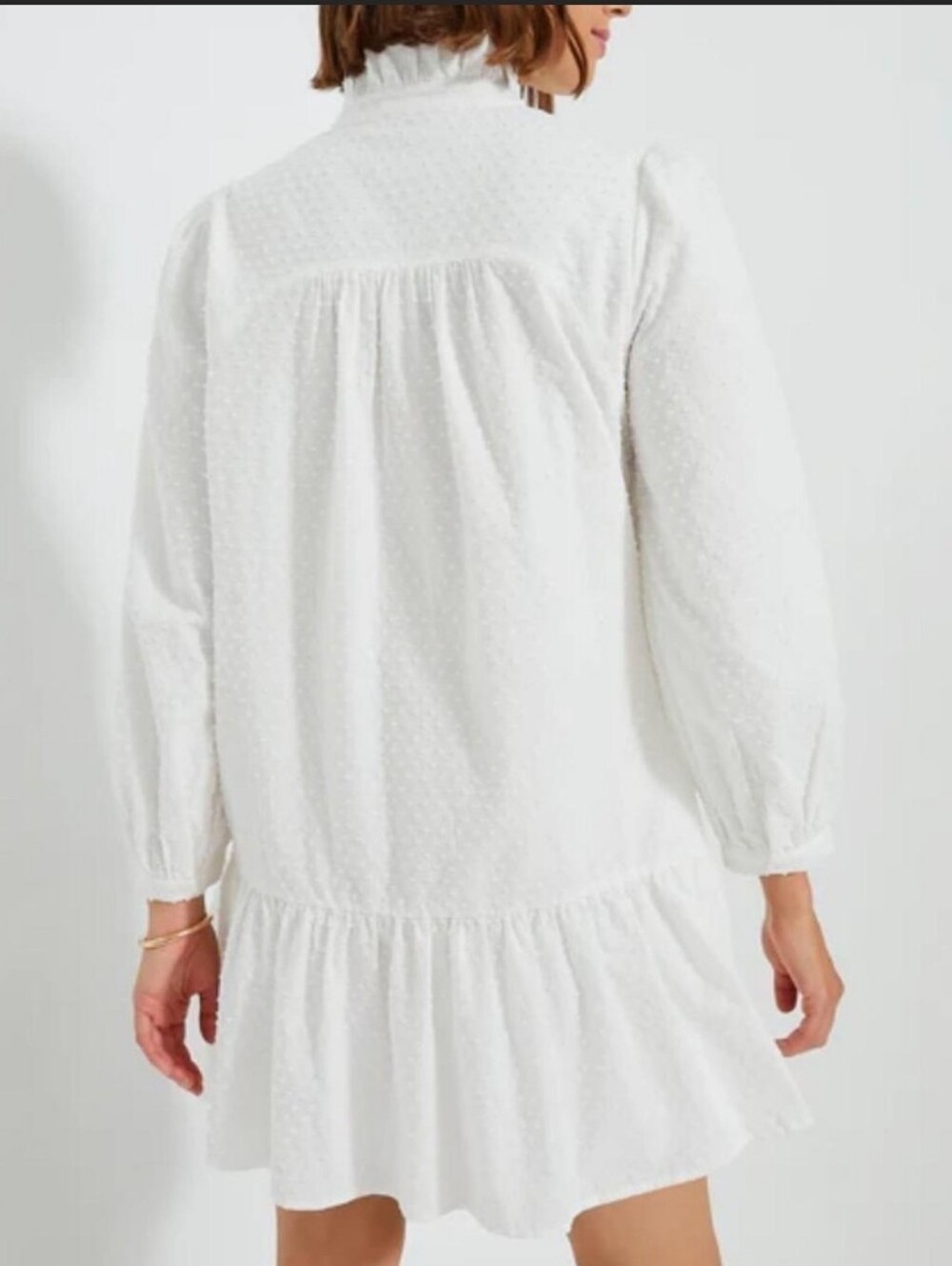 Tuckernuck White Swiss Dot Ruffle Blouse - Picture 4 of 11